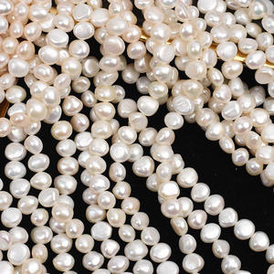 قلادة ضيقة أنيقة بسيطة من اللؤلؤ الأبيض غير النظامية الباروك الطبيعي لؤلؤ المياه العذبة للنساء والفتيات - Product Image 4