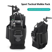 Sac tactique réglable pour support de radio Sac Molle Two Way Radio Holster Pouch Holder Nylon Duty Storage Case Walkie Talkie Bag