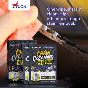 Lingettes nettoyantes pour chaînes, détachant rapide, lingettes pour chaînes à action rapide, élimination efficace de la saleté sur les composants de vélo, durables - Product Image 1