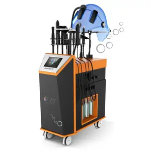 Macchine professionali per il viso con ossigeno Hydra ad alta frequenza per la rimozione di punti neri ad alta frequenza RF per vuoto 11 in 1