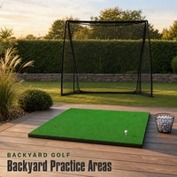 Enriter 1515NB - Tapis de practice de golf avec gazon synthétique PA, ensemble de 9 trous