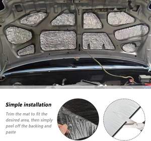 Mat de réduction du bruit automobile en mousse d'aluminium de 0,2 pouce, écologique, adhésif, garantie 3 ans pour les portes, le capot, le coffre, <span class=keywords><strong>insonorisation</strong></span> - Product Image 6