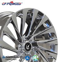 Velg CF Forged Polished Multi-Spoke 16-22 Inch Custom Alloy Racing untuk Tesla Model 3/Y/X/S & untuk New