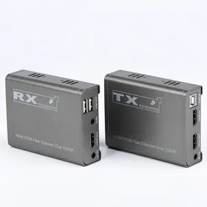 通过分离器或开关支持一个TX到更多RX，带红外和KVM的20公里高清光纤扩展器