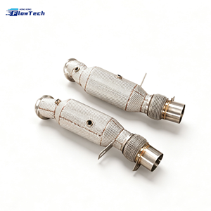 สำหรับ BMW G12 M760i 6.6T V12 Twin Turbo ท่อลงแรงดันสูงสำหรับรถแข่ง พร้อมแผ่นกันความร้อน สแตนเลส 304 ยูโร 5 200 เซลล์ - Product Image 4