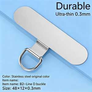 Clip en acier inoxydable avec autocollant anti-perte, support de téléphone portable, sangle de fixation, pièce de connexion solide, fixation universelle - Product Image 3
