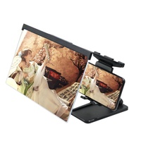 Support de bureau pliable de 12 pouces, loupe d'écran de téléphone portable 3D, amplificateur vidéo pour téléphone portable, support d'amplification vidéo pour téléphone portable