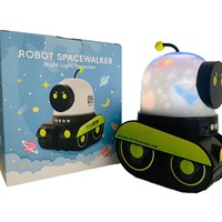 Roboter-Sternenhimmel-Projektor Nachtlicht mit Musik Rotierende Galaxie-Lampe Kinderzimmer-Deko Spielzeug Geburtstagsgeschenk für Jungen Mädchen
