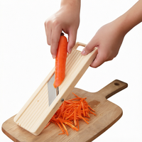 Gadget de cuisine, mandoline manuelle réglable pour couper les légumes, avec 4 lames en acier inoxydable, métal