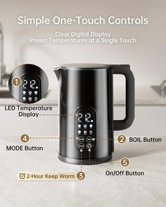 1.7L Portable Double Wall Automatic Electric <b>Kettle</b> 1500W Household Cordless New Design Popular for Home Use - Product Image 2