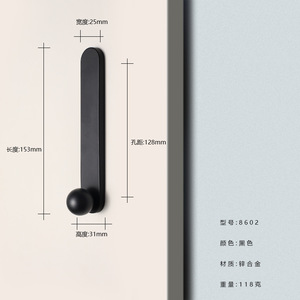 Modern Zinc Alloy <b>Door</b> Handles for Cabinets Wardrobes Drawers Kitchen Bedroom & Bathroom - Product Image 3