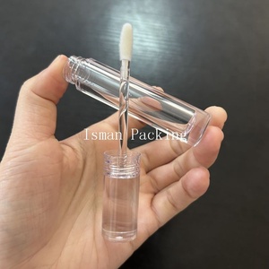 ISMAN ขายส่งหลอดลิปกลอสใสทรงกลมขนาด 4 มล. พร้อมหัวแปรงขนาดใหญ่ บรรจุภัณฑ์ลิปกลอสเปล่า ขวดคริสตัลพิมพ์โลโก้ได้ - Product Image 4
