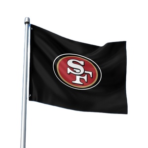 Bandera de coche de <span class=keywords><strong>San</strong></span> <span class=keywords><strong>Francisco</strong></span> 49ers personalizada de alta calidad, diseño Popular de poliéster para eventos de La NFL - Product Image 1