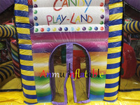 Le Nouvel Ensemble de Parc à Bonbons Gonflable Préféré des Enfants, avec un Trampoline Gonflable, Disponible en Tailles Personnalisables