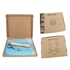 Set di Utensili da <span class=keywords><strong>Pizza</strong></span> Pieghevoli con Logo Personalizzato Spatola in Legno Pala per <span class=keywords><strong>Pizza</strong></span> in Metallo Alluminio con Tagliapizza a Rotella - Product Image 5