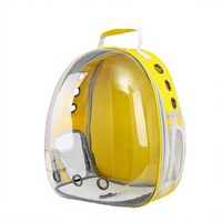 Sac à dos de voyage pour animaux de compagnie, respirant, luxueux et portable, avec coque en plastique transparente rigide, pour oiseaux