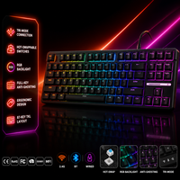 Clavier de jeu sans fil Cherry 87 touches 2.4G rétroéclairé programmable à échange à chaud compact mécanique pour ordinateur portable