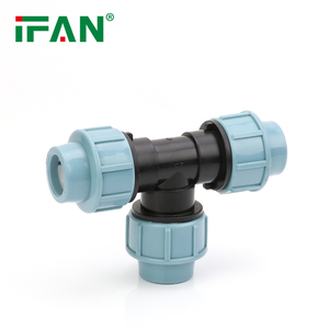 IFAN Trung Quốc nhà máy PE PP nén phụ kiện <span class=keywords><strong>TEE</strong></span> khuỷu tay HDPE phụ kiện thủy lợi cung cấp nước HDPE Ống phù hợp - Product Image 3