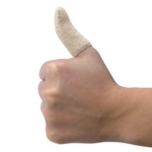 Natuurlijke Witte Katoen Vinger Babybedjes Met Elastische Voor Handen Vingertoppen Bescherming Anti-Slijtage One Size Elke Verpakking - Product Image 5