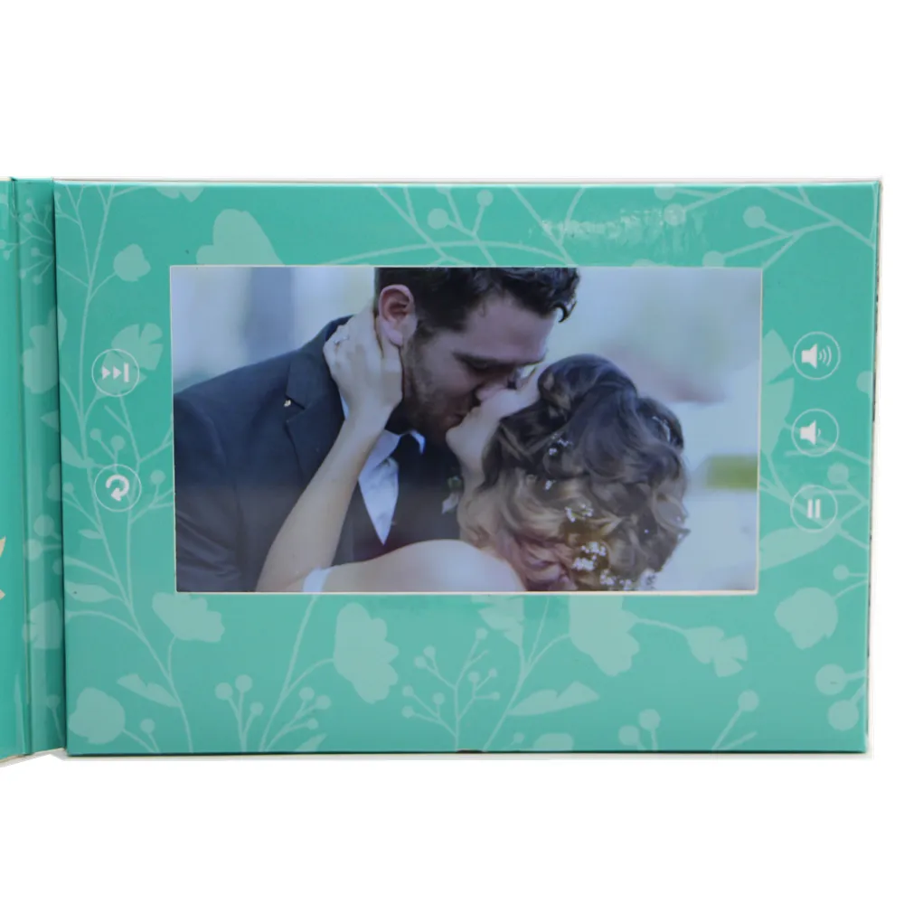 Hochzeit Einladung 7 Zoll Lcd Video Karte, Video Broschüre, Video Broschüre