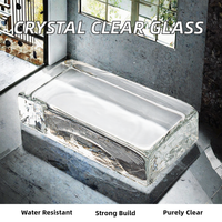 Briques de verre rectangulaires transparentes en cristal solide pour cloisons décoratives de salle de sport, blocs imperméables