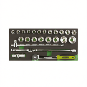 Fasano <b>Socket</b> Set 100 Pc 1/4 3/8 1/2 Inch Drive Metric And Sae For Auto Repair - Product Image 2