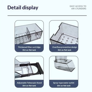 Filtro Biológico para Acuario, Caja <span class=keywords><strong>de</strong></span> Filtro <span class=keywords><strong>de</strong></span> 3 Capas con Bandeja <span class=keywords><strong>de</strong></span> Goteo Ajustable, Antiderrame, Salida <span class=keywords><strong>de</strong></span> Agua en Spray, Clarificador <span class=keywords><strong>de</strong></span> Agua para Acuario - Product Image 3
