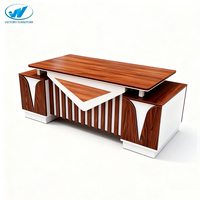 Bureau de direction en bois de luxe au design moderne pour PDG pour immeuble de bureaux ou hôtel