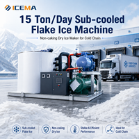 Machine à glace en flocons sous-refroidie industrielle de 15 tonnes/jour, à économie d'énergie, non agglomérante, pour la chaîne du froid