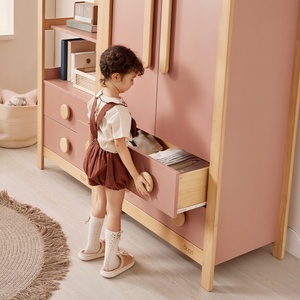 Armadio Moderno in Legno a 2 Ante con 3 Cassetti e Ripiani Portaoggetti <span class=keywords><strong>per</strong></span> Vestiti - Product Image 3