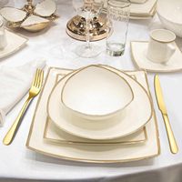 Ensemble de couverts en acier inoxydable doré pour restaurant, couteau, fourchette, cuillère, pour mariage, hôtel, ensemble de couverts en acier inoxydable
