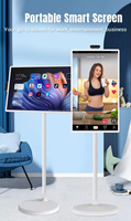 Mesin Live Streaming Android Led 32 inci, Smart Led Android Live Streaming TV layar sentuh besar TV portabel layar LCD full HD interaktif 220V