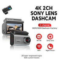 Caméras embarquées 2 canaux WiFi 5G Vision Nocturne Enregistreur Vidéo GPS Enregistrement en Boucle 24h & Surveillance de Stationnement OEM ODM Dashcam