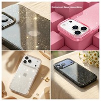 Coque de téléphone scintillante pour iPhone 18 Pro Max, étui antichoc en TPU et PC pour iPhone 17, 16, 15, 14