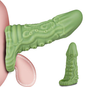 Sex <span class=keywords><strong>Factory</strong></span> Monster Kondome Silikon Kondome mit Ringen, realistische größere Kondome mit Partikeln Sexspielzeug für Männer Vergrößerung - Product Image 4