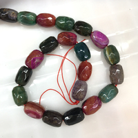 Vente chaude Perles de tambour Perles d'agate à facettes en gros Perles de pierres précieuses pour la fabrication de bijoux