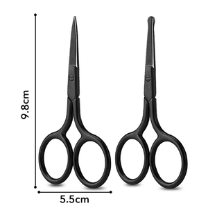 Mini tijeras para cejas y pestañas de alta calidad, herramientas de belleza, puntas redondas de acero inoxidable, nariz, bigote, Barba, Tijera para el vello Facial - Product Image 3