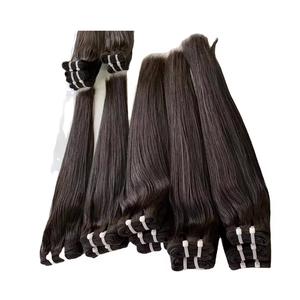 Extensiones de cabello humano 100% sin procesar de suministro de fábrica para mujeres Clip en cabello humano a granel para trenzar - Product Image 5