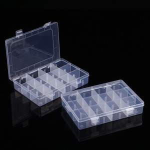 Transparent Plastic Storage Box 12 Compartment Detachable Jewelry Organizer Parts Packaging Desktop Organizer PP Lidded Box - Product Image 1