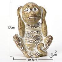 Figurine de singe en résine, décoration artistique africaine de Style indien, sculptée à la main, Sculpture de Table, cadeau artisanal