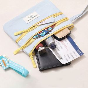 Multi-Functional Travel <b>Document</b> Organizer Bag 3 Zipper Pockets <b>Passport</b> <b>Holder</b> Boarding Pass Case Wristlet Pouch - Product Image 4