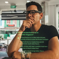 Lunettes d'interprétation en temps réel, traduction IA, lunettes intelligentes pour les voyages à l'étranger, les conversations d'affaires, coque en alliage de magnésium