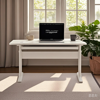 Bureau debout ergonomique moderne blanc en bois avec tiroir, réglable en hauteur, pour usage commercial et bureau à domicile