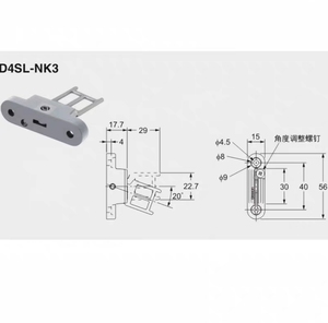 สวิตช์ประตูนิรภัยของแท้ใหม่เอี่ยมซีรีส์ D4NS พร้อมกุญแจ D4DS-K1-K2-K3และชิ้นส่วนล็อก K5รุ่น D4SL-NK2 NK3 NK5มีสินค้าในสต็อก - Product Image 2