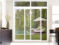 Porte coulissante en PVC de conception moderne avec fonction imperméable, surface finie pour usage intérieur en villa