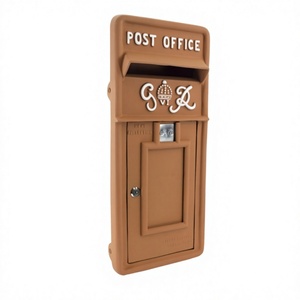 Meilleure vente Boîte aux lettres américaine autoportante en métal brun avec revêtement en poudre Boîte aux lettres de stockage pour la décoration extérieure de la maison et du jardin - Product Image 1