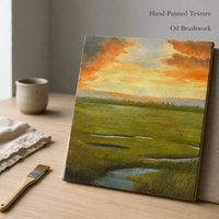 Peinture à l'huile abstraite de paysage marin peinte à la main sur toile pour la décoration murale de la maison, peinture à l'huile de paysage.