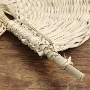 Éventail en bambou de style chinois, sculpté à la main, pour l'été, en feuille de palmier naturelle, écologique, décoration murale, éventails portatifs - Product Image 4