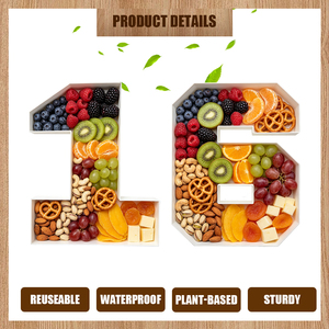 White Paper Number <b>Box</b> 16 Decorative Display Case Letter Shape Packaging <b>Box</b> for Gift and <b>Party</b> Decor - Product Image 4