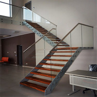 PRIMA Fabrikherstellung Moderne Holzstufen Hochwertige Maßgefertigte Treppen für Villen und Gebäude